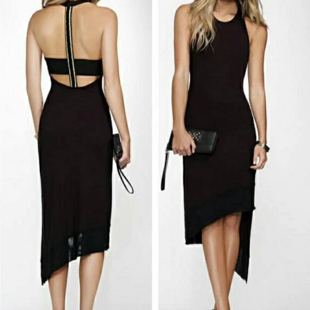 GUESS Beaded Asymmetrical Dress